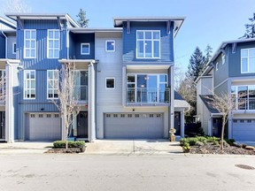 This four-bedroom Cottonwood townhouse resides in Maple Ridge's Creekside development, a 130-unit complex that was constructed four years' ago on the banks of Siegel Creek.