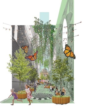 Secret Garden (alley redesign) concept by hcma architecture + design.