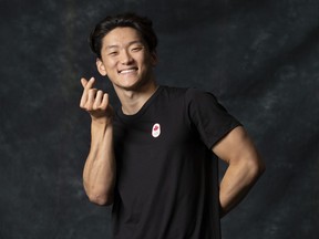 Canadian breaking athlete Philip Kim poses during a media day organized by the Canadian Olympic Committee in Montreal on Thursday, Dec.,14, 2023. Kim, who competes as "B-Boy Phil Wizard," is set to make Canadian sports history this summer as the country's first-ever Olympic breaking athlete.