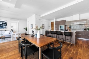 Contemporary kitchen designed with Miele and Sub-Zero appliances.