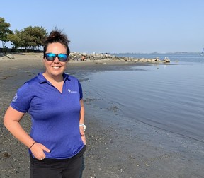 Former lifeguard and now director of programs for the Lifesaving Society of B.C. and Yukon, Kimiko Hirakida, at Blackie Spit Park in Surrey.