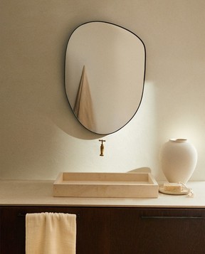 Asymmetrical mirror from Zara Home.