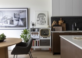 Large, oversided art works well in small spaces, says interior designer Jamie Banfield.