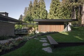 In collaboration with Botanica Design, the homeowners designed landscaping to complement the natural terrain and attract pollinators.