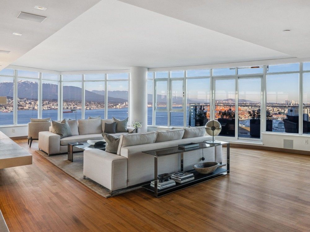 This Coal Harbour penthouse was listed for $12,980,000 and sold for $11,150,000 after eight days on the market in this listing.