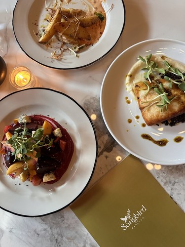 A selection of dishes at Songbird.