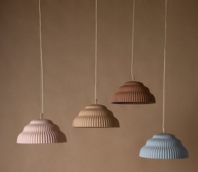 Kaskad pendant lights, sourced by Casson Hardware.