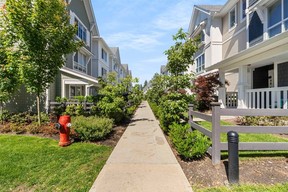 This Mission townhouse community was built by Polygon Homes in 2022.