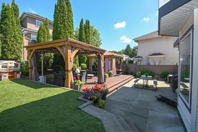 This five-bedroom house features a children's daycare in the lower level of the home.