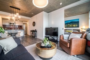 This one-bedroom suite features 650 square feet of living space.