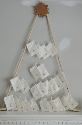 Handmade, reusable, advent calendar.