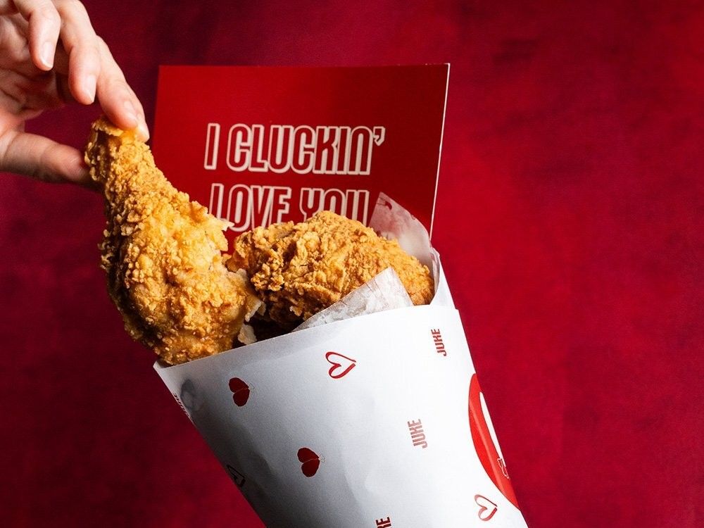 Nothing says ‘I love you, my Valentine’ like a bouquet of Vancouver fried chicken