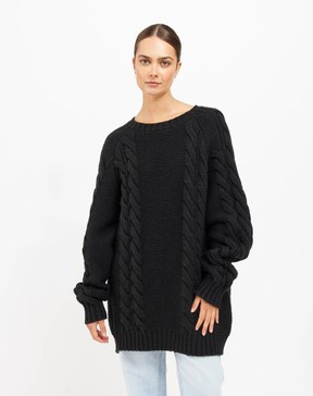 Adele cable knit Big Sister sweater, $260 at Brunette the Label, brunettethelabel.com. Handout/