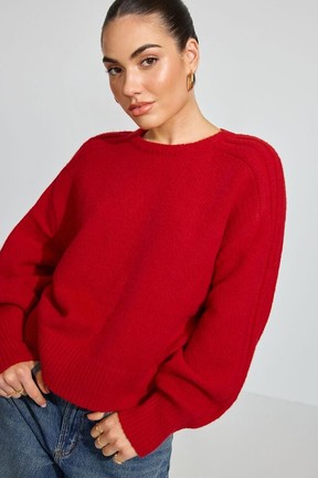 Spongy loose crewneck sweater, $54.95 ($40) at Garage, garageclothing.com. Handout/