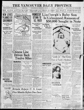newspapr front page