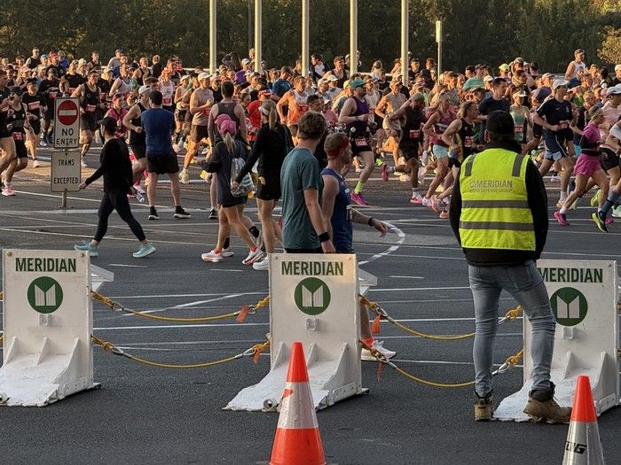 Barriers made by the Meridian Rapid Defense Group are shown in Melbourne. Barriers made by the Meridian Rapid Defense Group are shown in Melbourne.