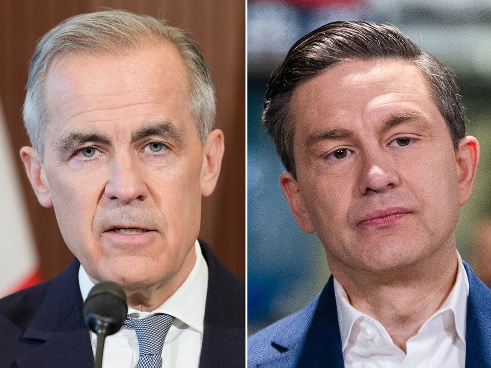 This composite image shows, left to right, Liberal Leader Mark Carney in Ottawa on March 27, 2025; Conservative Leader Pierre Poilievre in Toronto on March 30, 2025 and NDP Leader Jagmeet Singh in Edmonton on April 1, 2025. THE CANADIAN PRESS/Adrian Wyld, Laura Proctor, Christinne Muschi This composite image shows, left to right, Liberal Leader Mark Carney in Ottawa on March 27, 2025; Conservative Leader Pierre Poilievre in Toronto on March 30, 2025 and NDP Leader Jagmeet Singh in Edmonton on April 1, 2025. THE CANADIAN PRESS/Adrian Wyld, Laura Proctor, Christinne Muschi