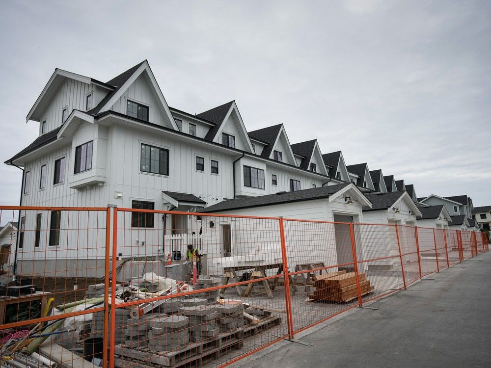 Townhouses under construction in Delta on Aug. 12, 2024. Townhouses under construction in Delta on Aug. 12, 2024.