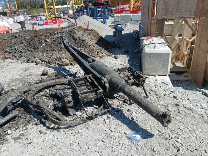  An 1870s cannon was recently unearthed at Hastings Park during excavations for an amphitheatre.