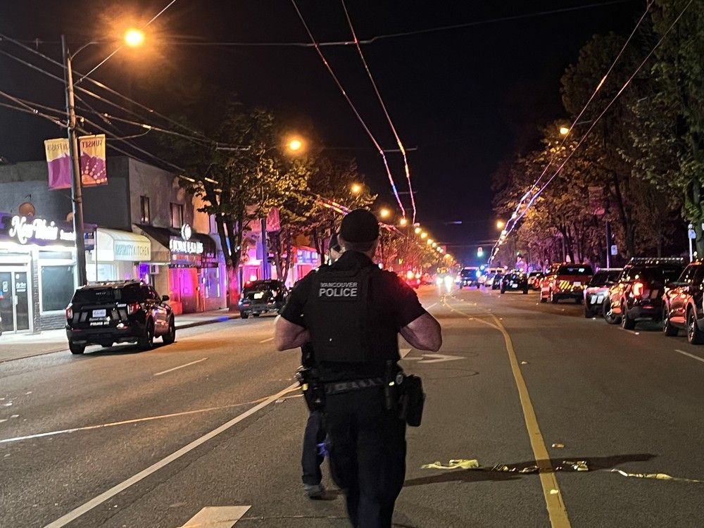 The scene around Fraser Street and 41st Avenue after someone drove into a crowd of people at Lapu Lapu Day in Vancouver on Saturday, April 26, 2025. The scene around Fraser Street and 41st Avenue after someone drove into a crowd of people at Lapu Lapu Day in Vancouver on Saturday, April 26, 2025.