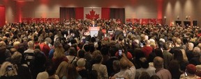 Liberal Leader Mark Carney holds a rally in Richmond on April 7, 2025.