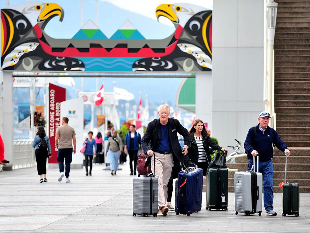 To improve pedestrian and road safety around Canada Place, the city of Vancouver is trying a pilot of one-way traffic during this spring-summer cruise season. To improve pedestrian and road safety around Canada Place, the city of Vancouver is trying a pilot of one-way traffic during this spring-summer cruise season.