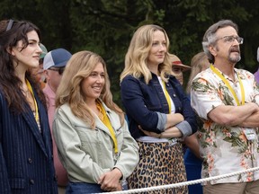 Lilli Kay, Mariana Treviño, Judy Greer and Marc Maron