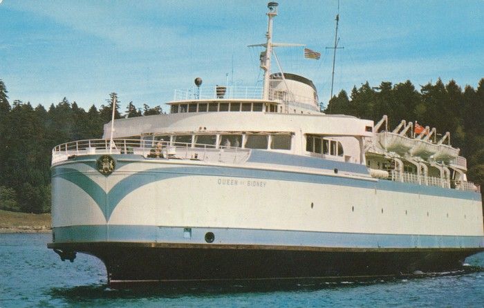 A postcard circa 1960s of the B.C. Ferries vessel Queen of Sidney. A postcard circa 1960s of the B.C. Ferries vessel Queen of Sidney.