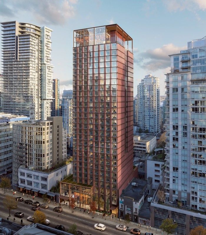   Rendu pour l'hôtel qui doit être construit sur Seymour Street par Paul Y. Construction (BC) Ltd.