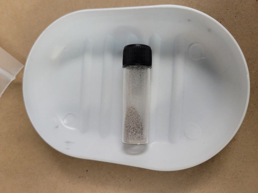 MAY 2, 2025 — The vial with drugs that University of Victoria students found in a box of coolers in downtown Victoria. Source: B.C. Coroner’s Service MAY 2, 2025 — The vial with drugs that University of Victoria students found in a box of coolers in downtown Victoria. Source: B.C. Coroner’s Service
