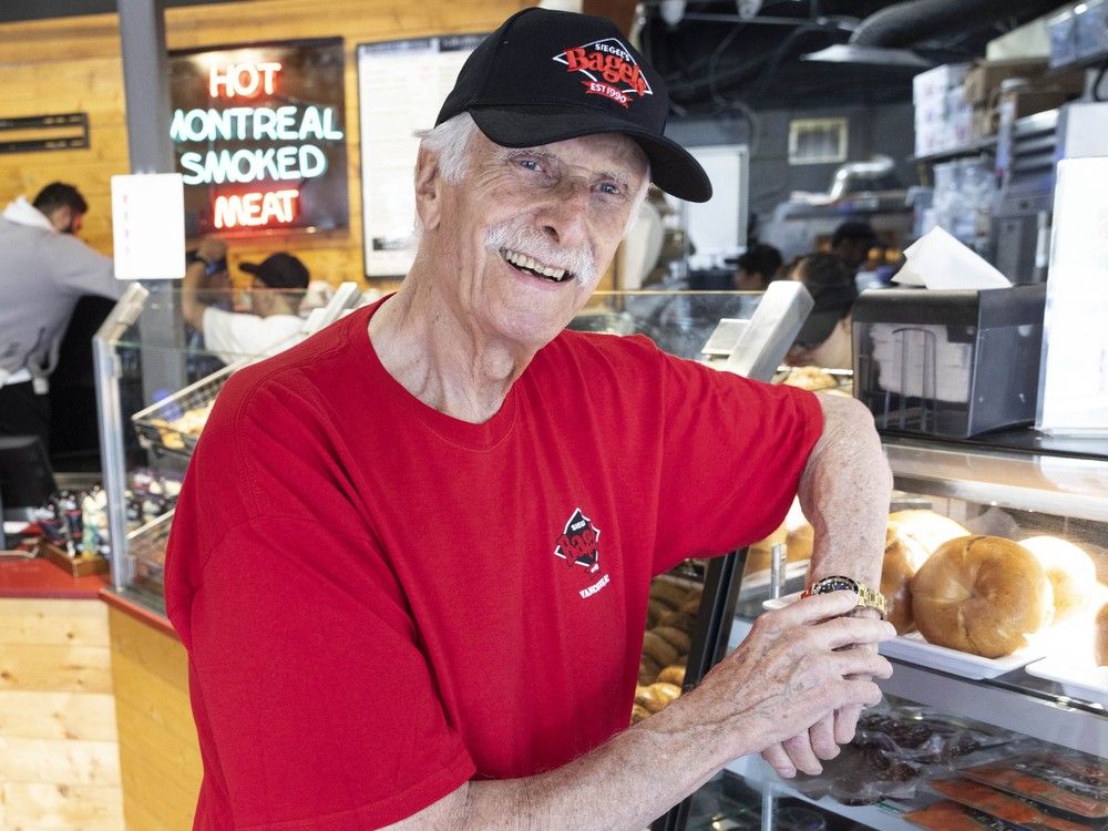 Joel Siegel at first did everything in his bagel shop, including chopping the wood for the oven. Joel Siegel at first did everything in his bagel shop, including chopping the wood for the oven.
