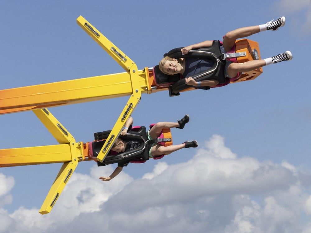 Young park goers having a soaring good time on the Skybender ride at Playland.
Young park goers having a soaring good time on the Skybender ride at Playland.