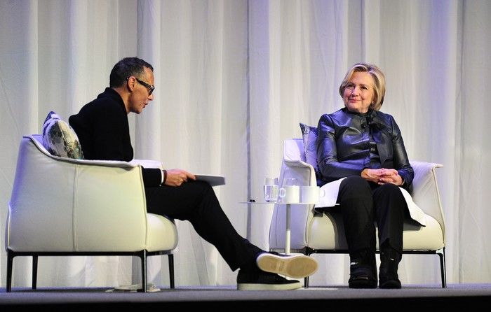 Hillary Clinton speaks with Bob Rennie at the Vancouver Convention Centre in Vancouver in 2017. Hillary Clinton speaks with Bob Rennie at the Vancouver Convention Centre in Vancouver in 2017.