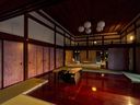 A view inside a building at Daitokuji Temple in Kyoto, Japan.