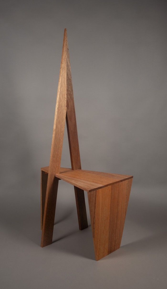  The finished A-Chair, designed by Jodh Sidhu, is part of Future Makers: chairs by students at the KPU Wilson School of Design. The chair will be auctioned off.