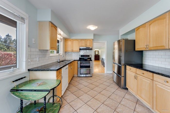  Upgraded appliances in the kitchen.