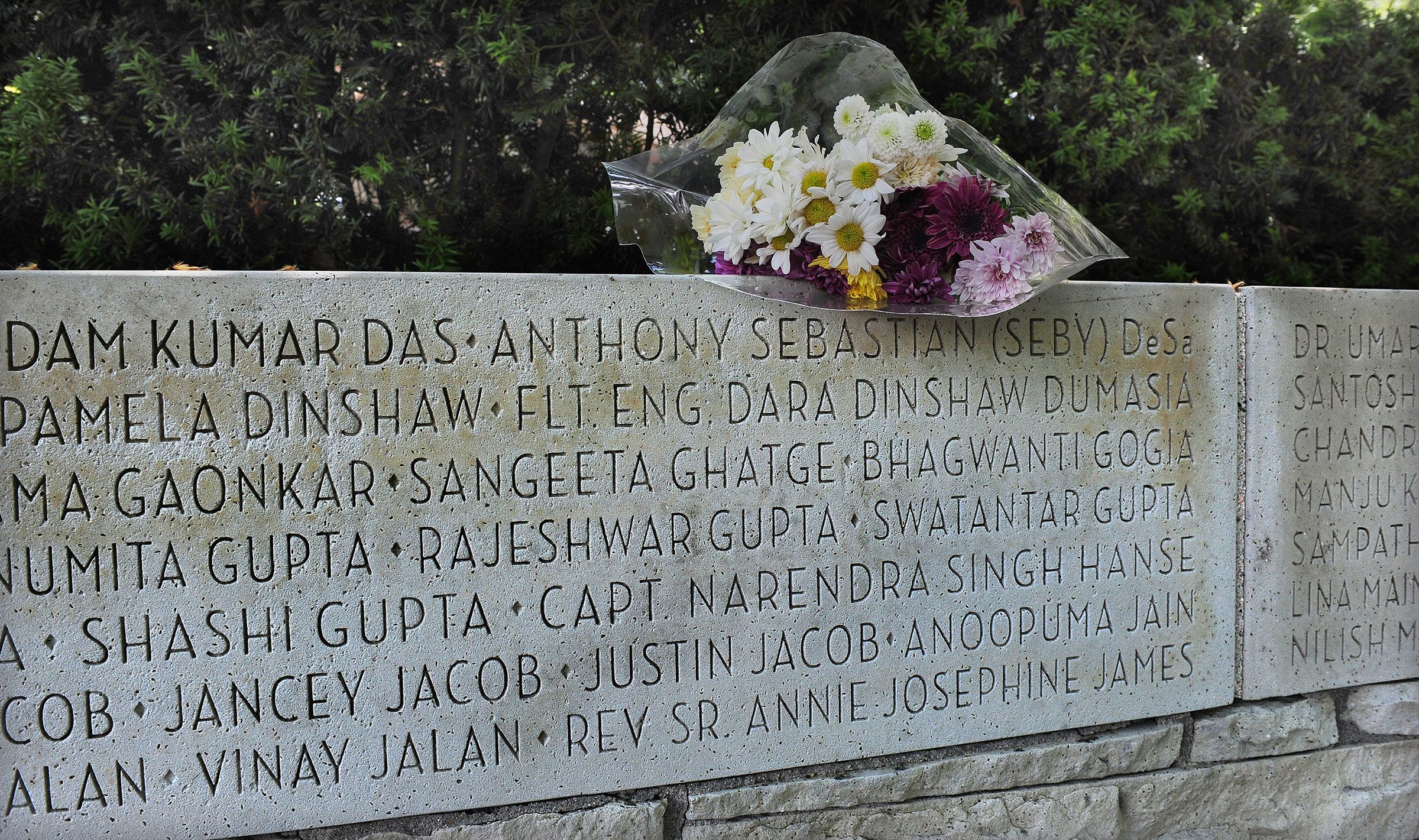 Flowers placed at a site where an event honouring the memory of those who lost their lives on June 23, 1985 in Canada's worst terrorist attack. Flowers placed at a site where an event honouring the memory of those who lost their lives on June 23, 1985 in Canada's worst terrorist attack.