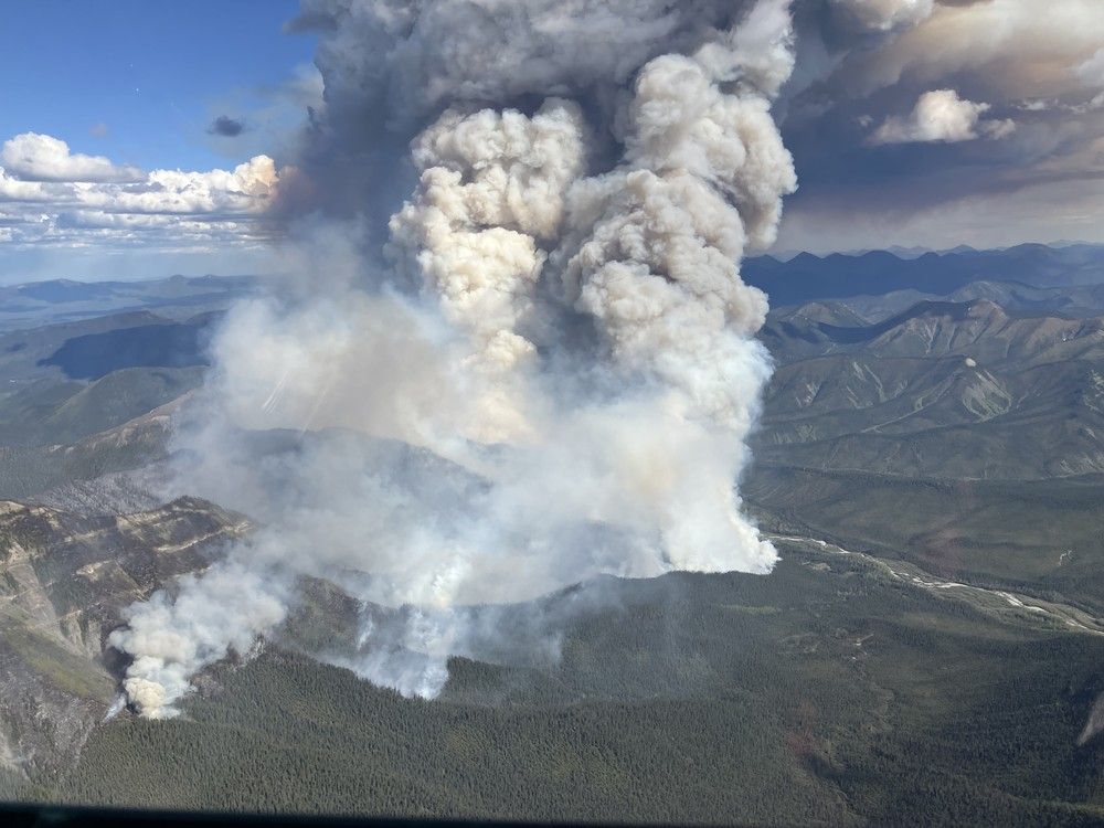 File photo of smoke from a wildfire near Summit Lake.