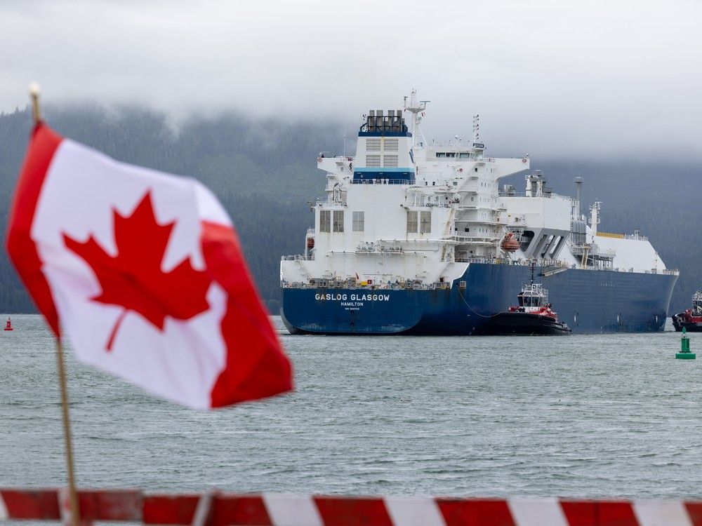 LNG Canada said Monday that the vessel GasLog Glasgow has departed the northern port of Kitimat, full of ultra-chilled natural gas.
