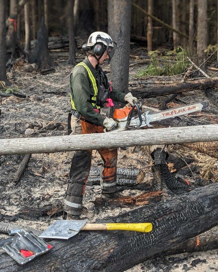 Jake McGavin, a team leader with a B.C. wildfire-fighting contractor, Carmanah Wildfire. Jake McGavin, a team leader with a B.C. wildfire-fighting contractor, Carmanah Wildfire.