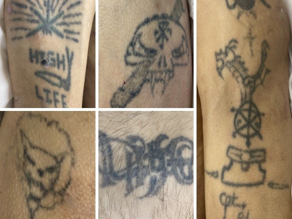 Do you recognize these tattoos? Police are asking the public to help identify a man who was found at the roadside in Surrey and died days later in hospital.