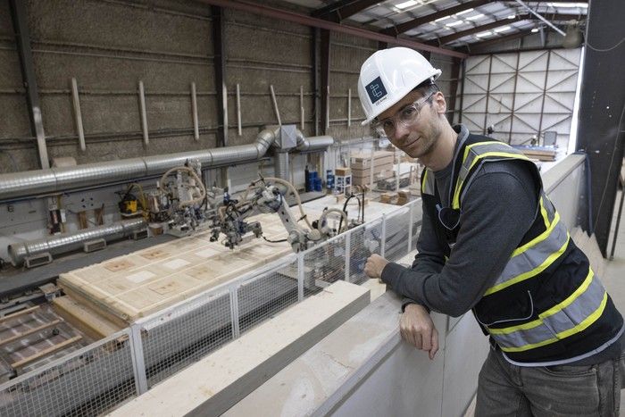 O.D. Krieg of Intelligent City in the Delta plant where the company is orking on a nine-story apartment building that will be assembled in Toronto. O.D. Krieg of Intelligent City in the Delta plant where the company is orking on a nine-story apartment building that will be assembled in Toronto.