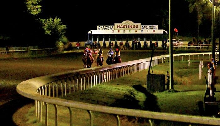 Horse racing at Hastings Racecourse in Vancouver. Horse racing at Hastings Racecourse in Vancouver.