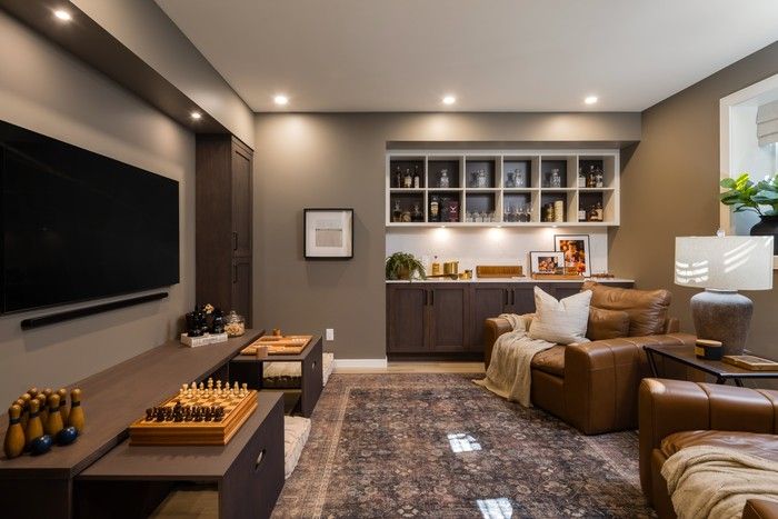 So long basement gym or games room, this year’s PNE Prize Home has a whiskey-tasting room kitted out with games and cosy furnishings.