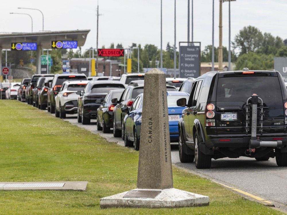 Just over 118,000 B.C. cars entered Washington state at Metro crossings in June, down from 206,000 over the same period last year.