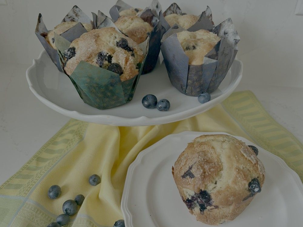 Large Blueberry Lemon Muffins make a great breakfast or even afternoon snack.