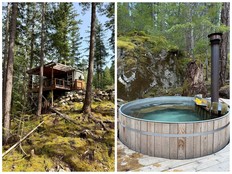 Rocky Valley Resort home and hot tub on Texada Island