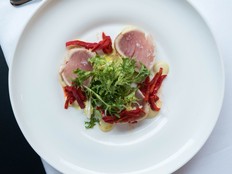 Albacore Tuna Cru at the Courtney Room. The Courtney Room at the Magnolia Hotel & Spa in Victoria has been named to a Canada's best list.