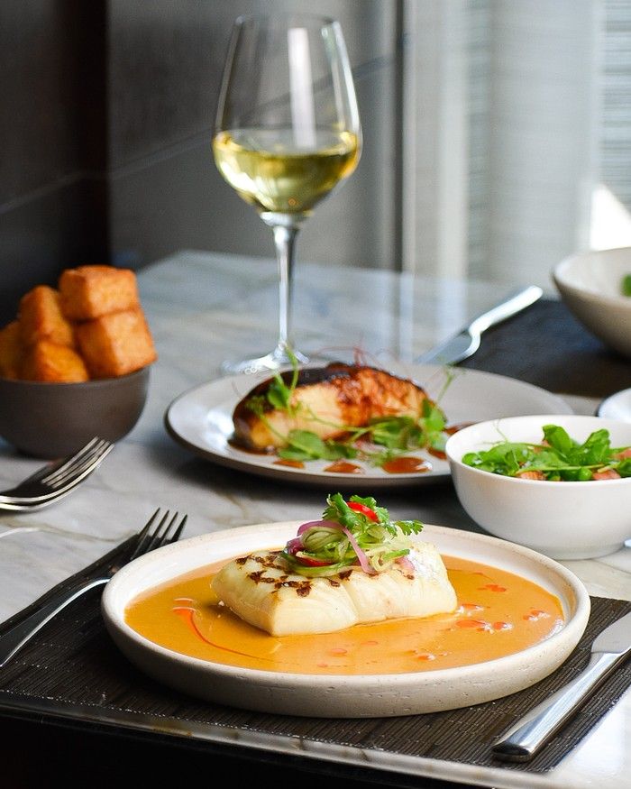  One of the new items on the menu at Hawksworth Restaurant is the grilled Pacific halibut.