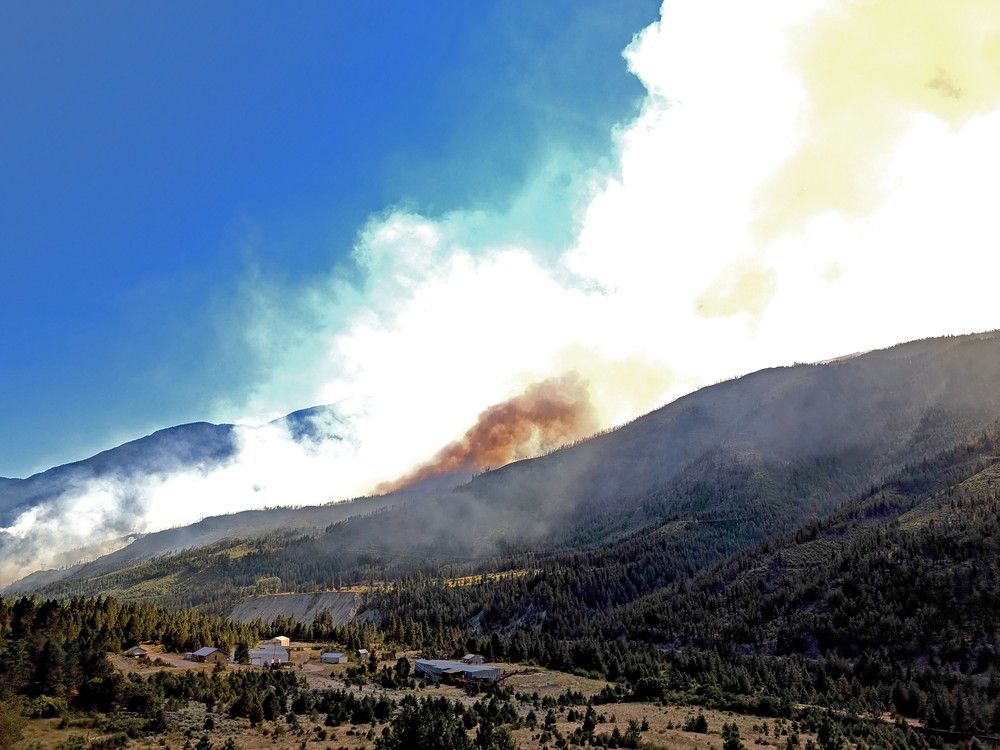  Image of the Cantilever Bar fire near Lytton B.C. on July 29, 2025. Credit: B.C. Wildfire Service